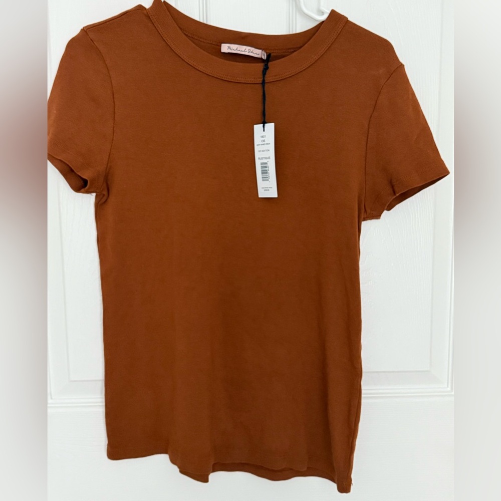 NWT Michael Stars Lexy Rustique Short Sleeve Tee